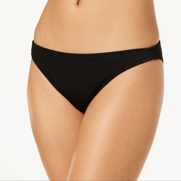 NWT California Waves Bikini Set Junior's Small OR Medium Black Ribbed Strappy - Picture 5 of 16